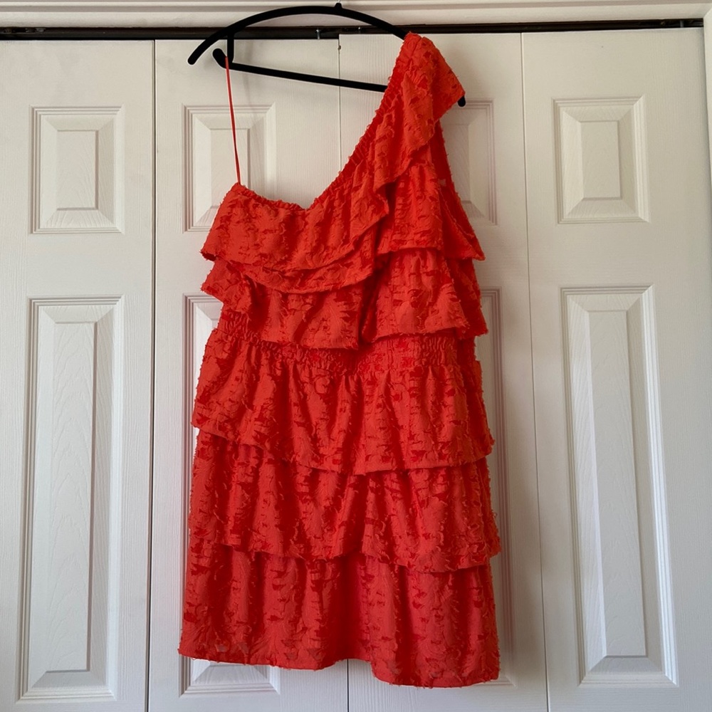 NWT LC Lauren Conrad One Shoulder Ruffle Dress
